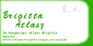 brigitta atlasz business card